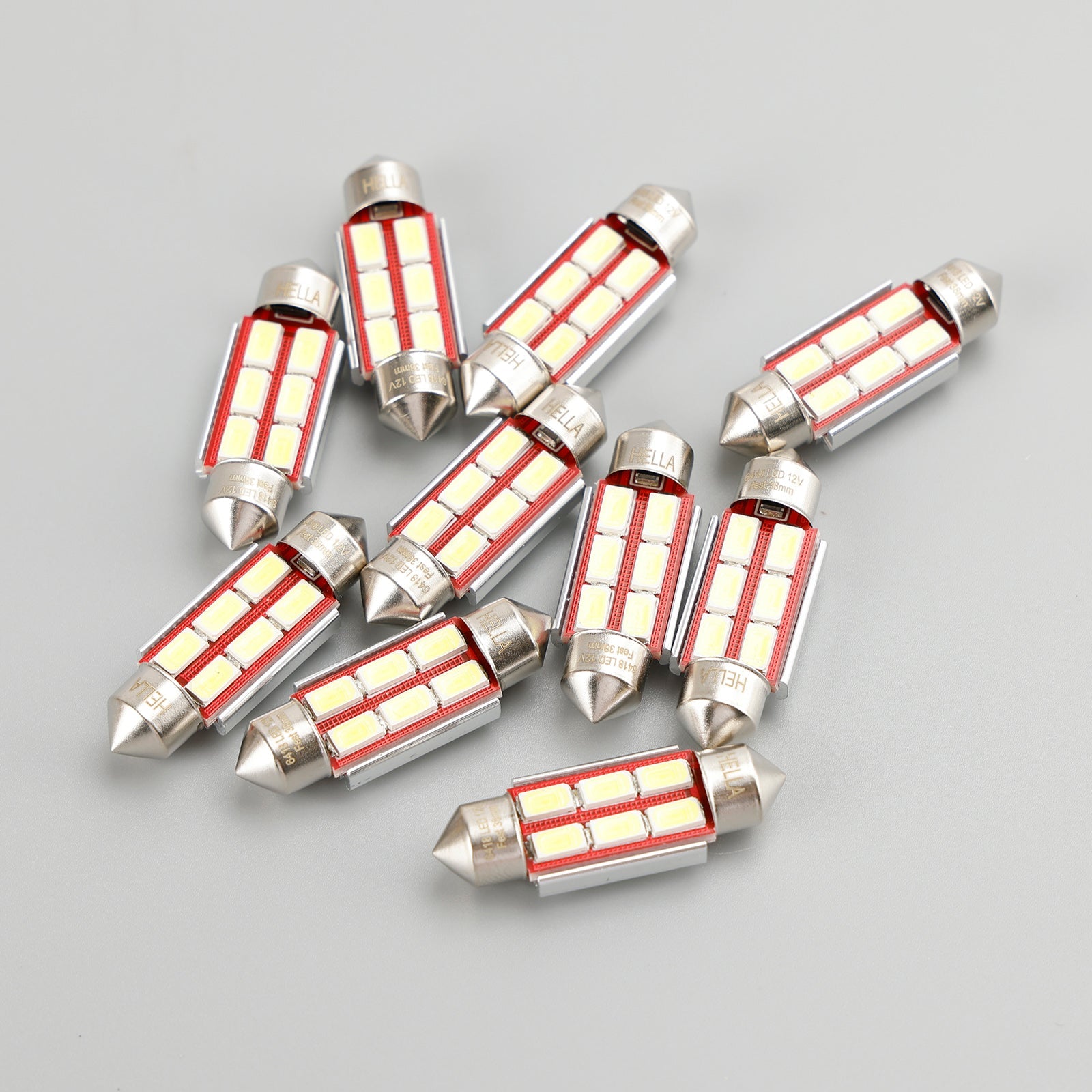 10X For HELLA LED Retrofit 6418W FESTOON 38MM 12V 3W SV8.5-8 6000K