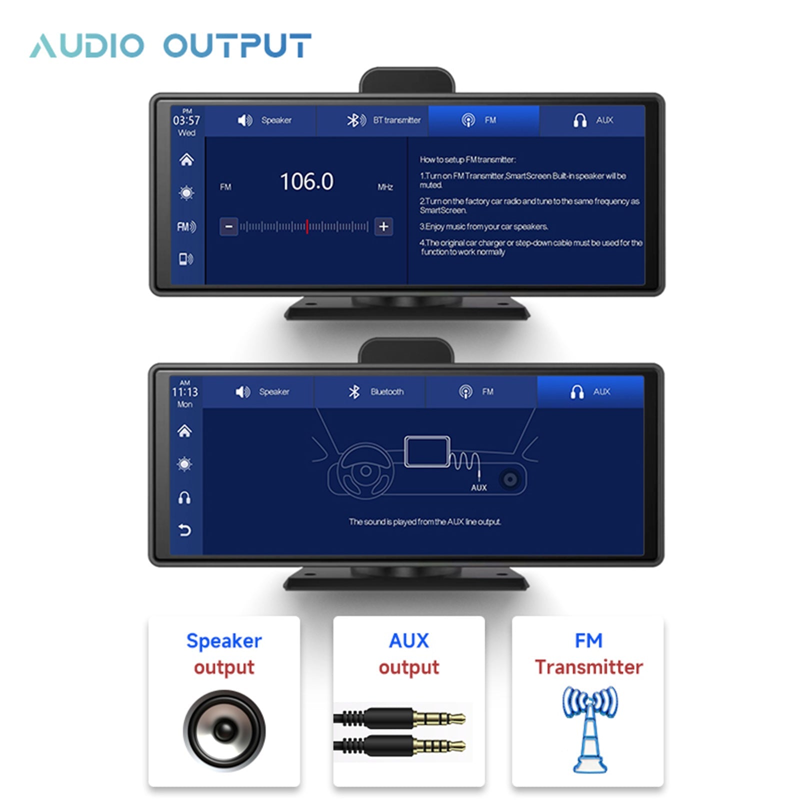 10.26 Inch Smart Screen DVR NTSC for RV Truck Bus + Rear View Backup Camera