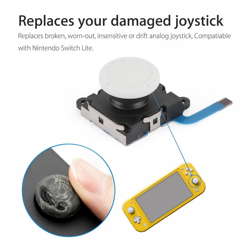 Juego de reparación 19 en 1 Sensor analógico 3D Stick + Herramienta apta para Switch Lite Joystick