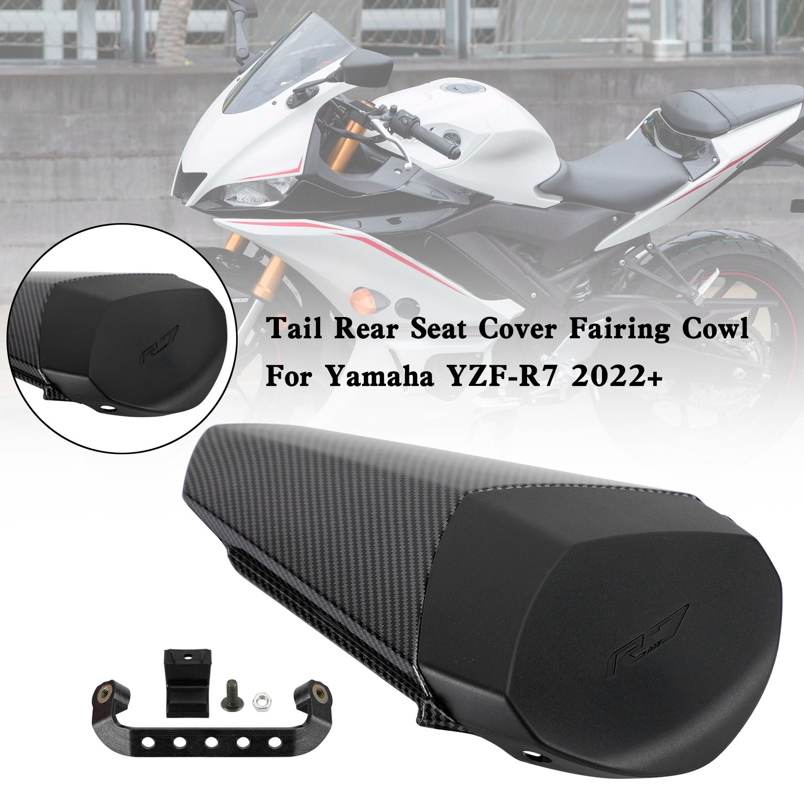 2022 2023 2024 YAMAHA YZF-R7 YZF R7 Tail Rear Seat Cover Fairing Cowl