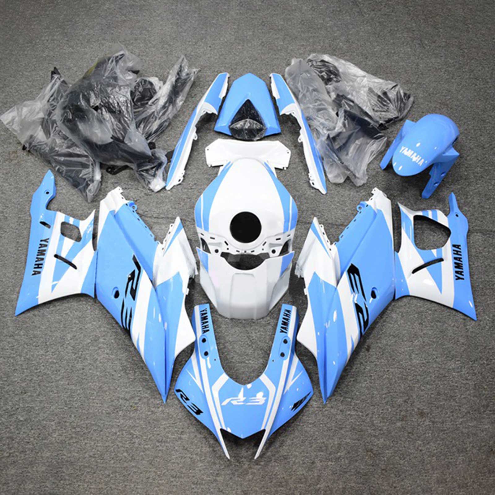 Yamaha YZF-R3 R25 2022-2023 Fairing Kit هيكل السيارة بلاستيك ABS