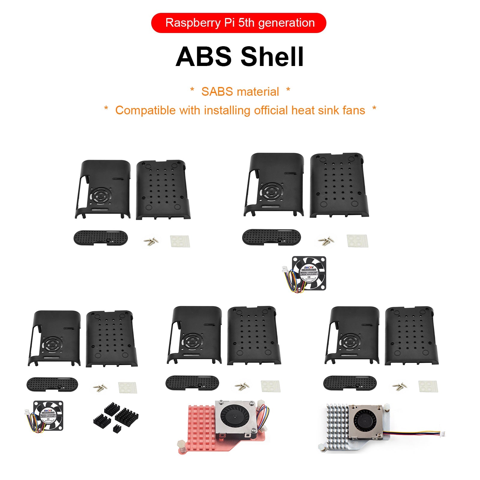 Radiador activo del ventilador regulador de velocidad PWM de carcasa protectora ABS de quinta generación