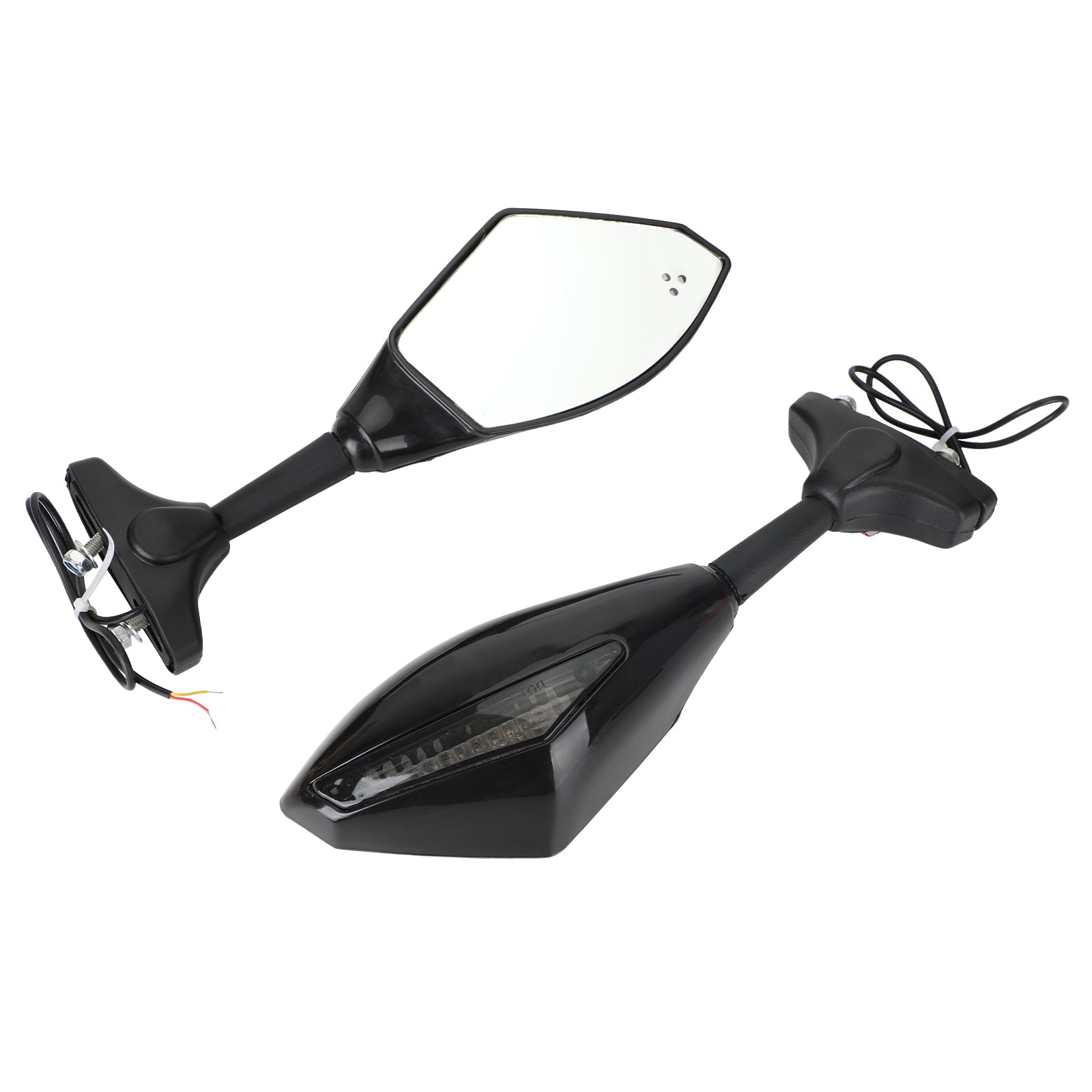 YAMAHA YZF R6 R6S FZ1 FZ6 FAZER FZ8S FJR1300 XJ6 FZR600 Pair LED Mirrors Generic