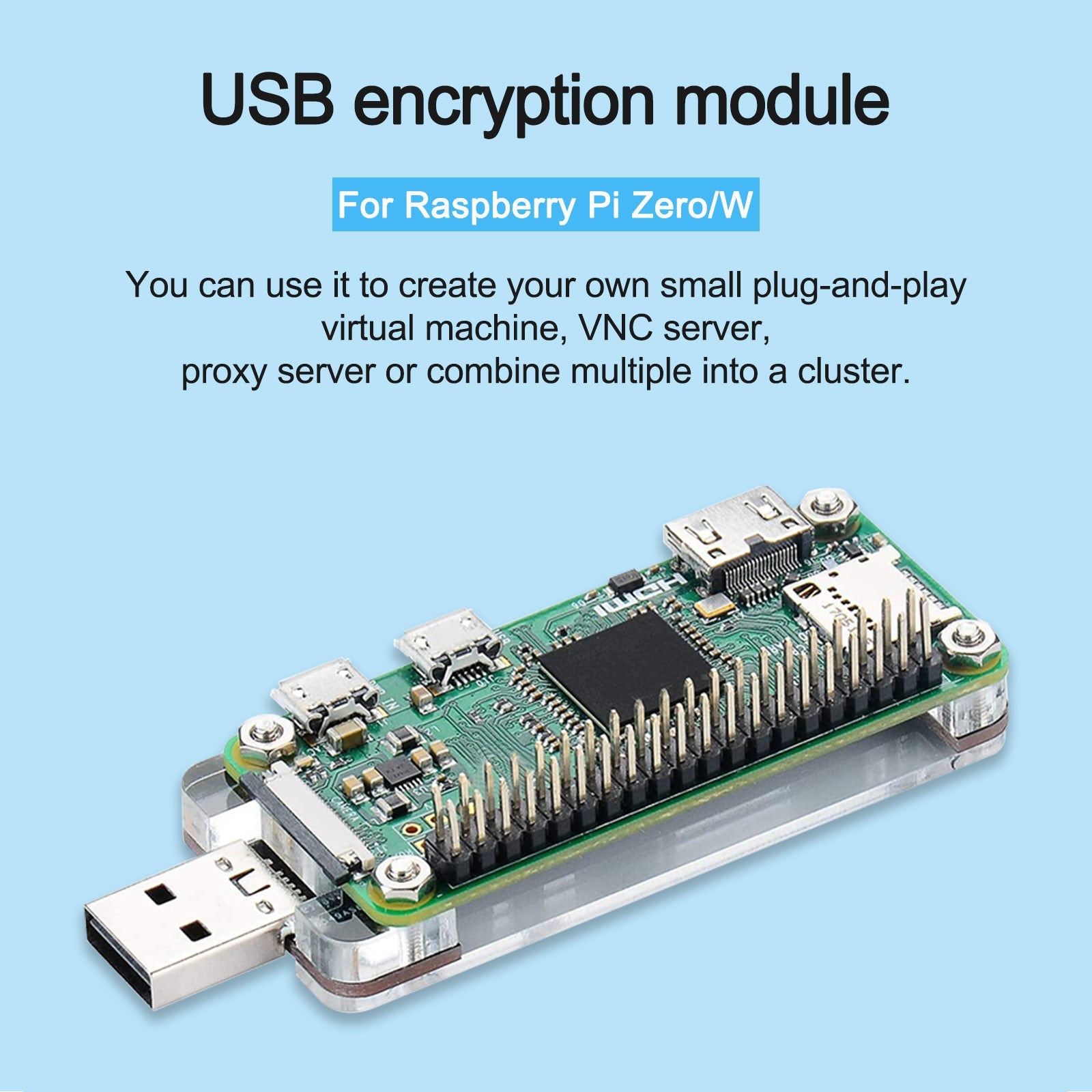 USB Dongle Module Connector for Raspberry Pi Zero / W / WHE Expansion Board