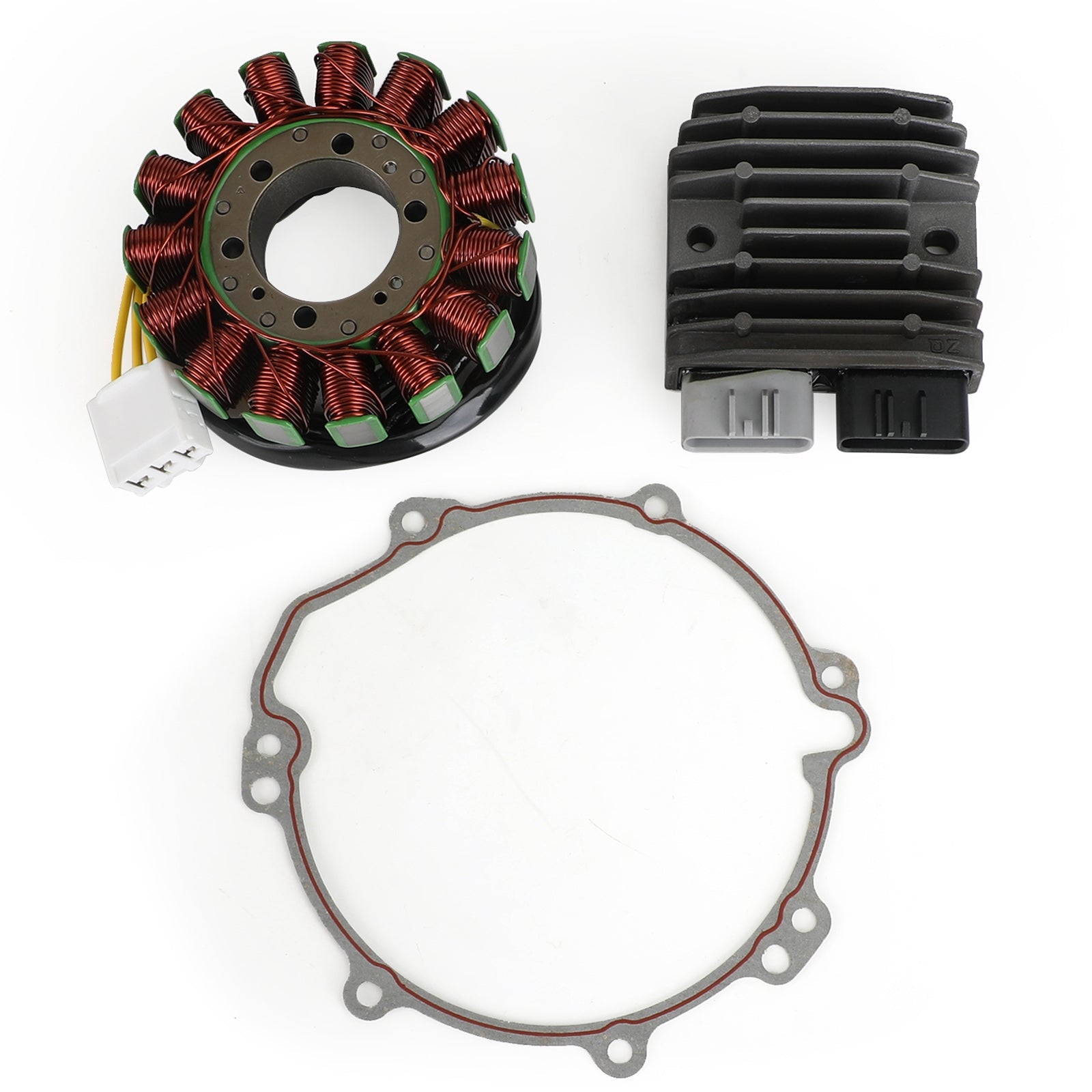 Magneto Stator+Voltage Rectifier+Gasket For Kawasaki ZZR1400 ZX14 ZX14R 06-2021 Generic