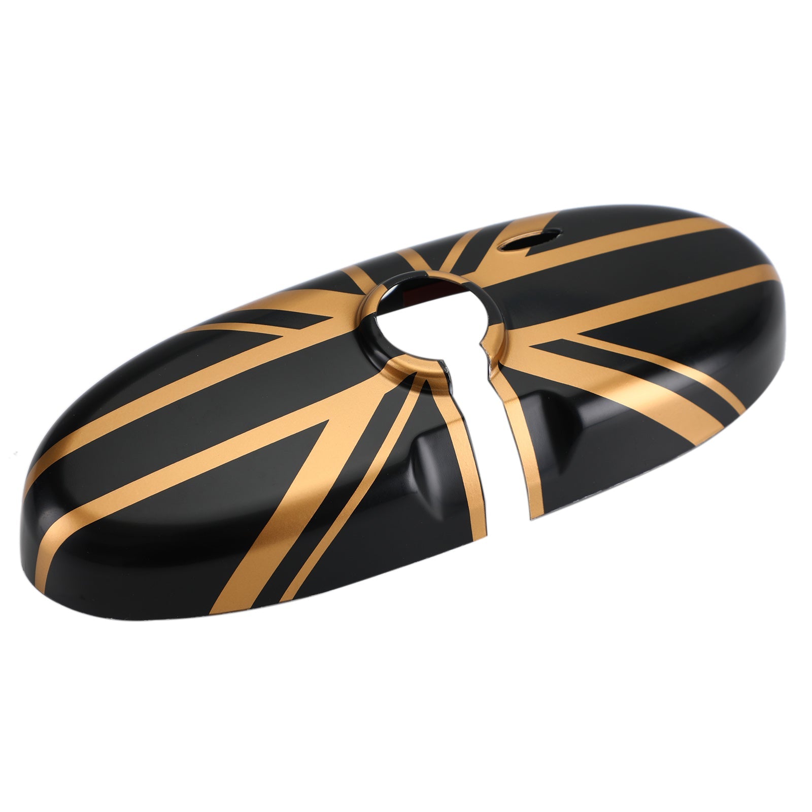 Union Jack UK Flag Rear View Mirror Cover for MINI Cooper R55 R56 R57 Black/Gold Generic