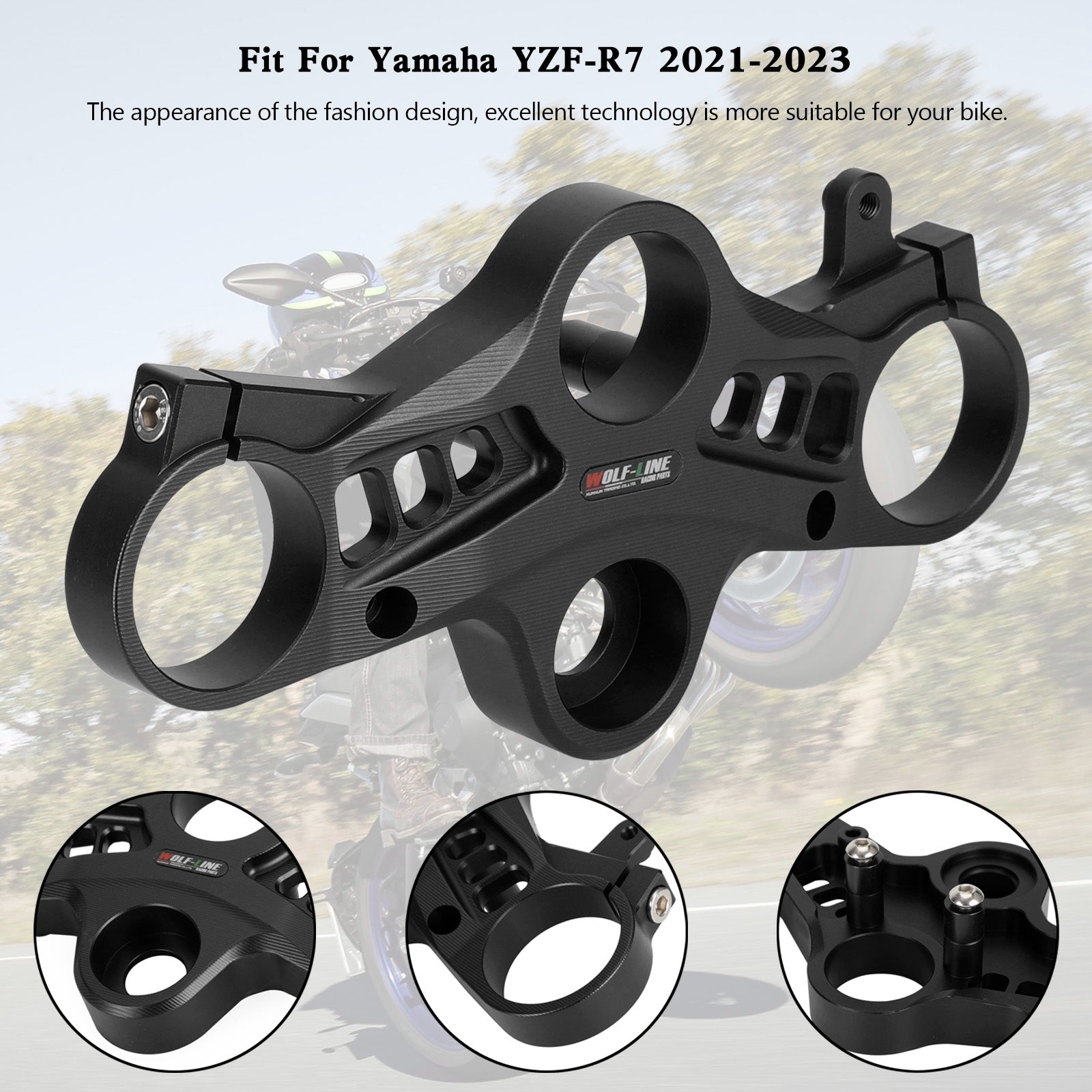 Aluminum Upper Front Top Triple Tree Clamp For Yamaha YZF-R7 2021-2023