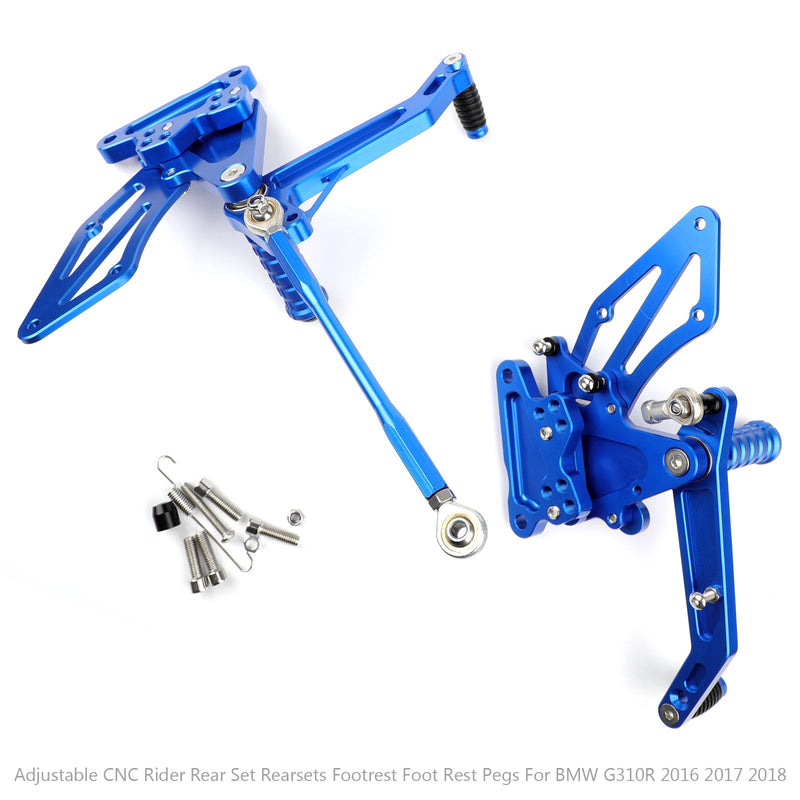 CNC Alu Rearsets Footpegs Fit for BMW G 310 R 2016 - 2019 (G310R K03) Generic