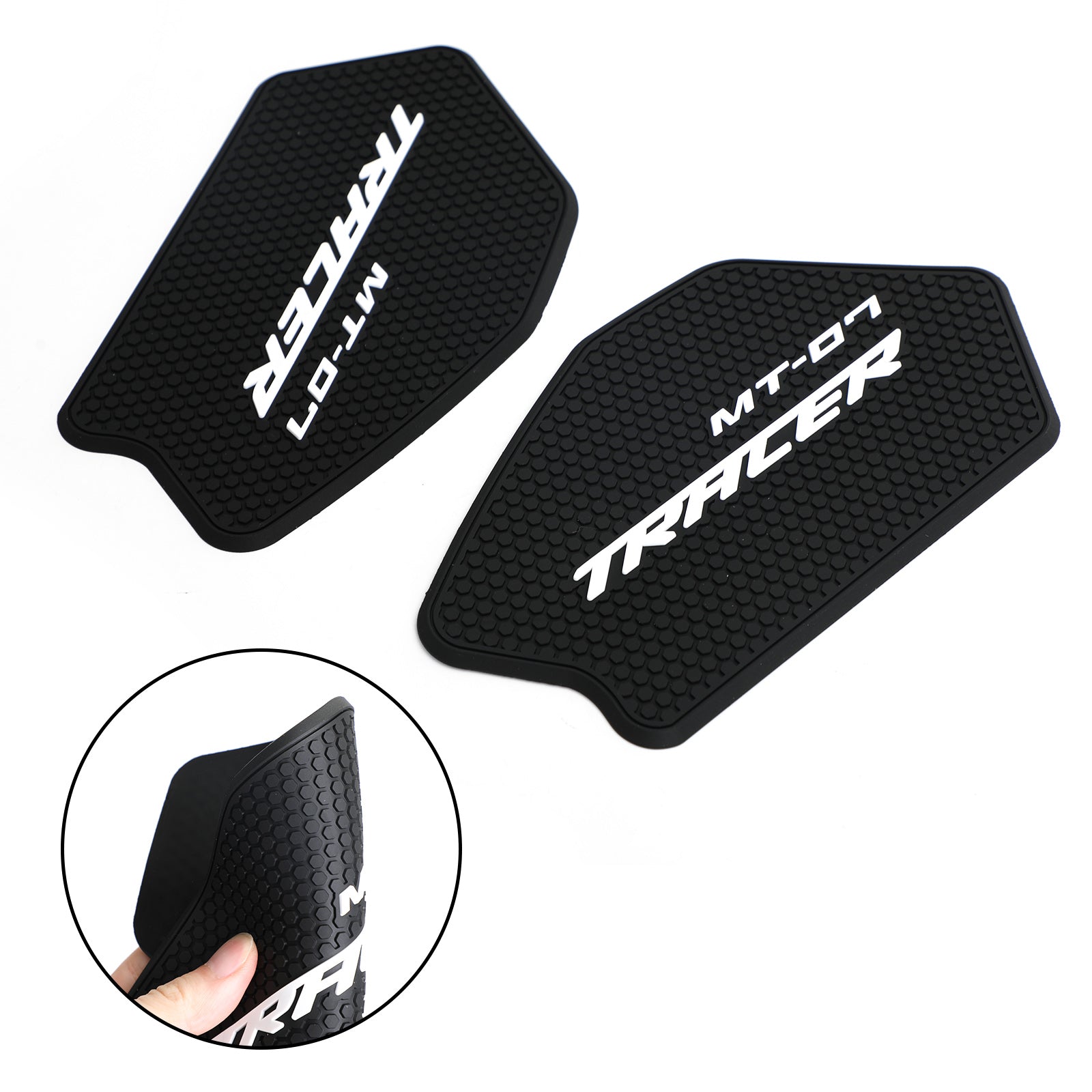 Side Grip Tank Pads Black For Yamaha Tracer 700 / 7 / GT RM30 2020 - 2021