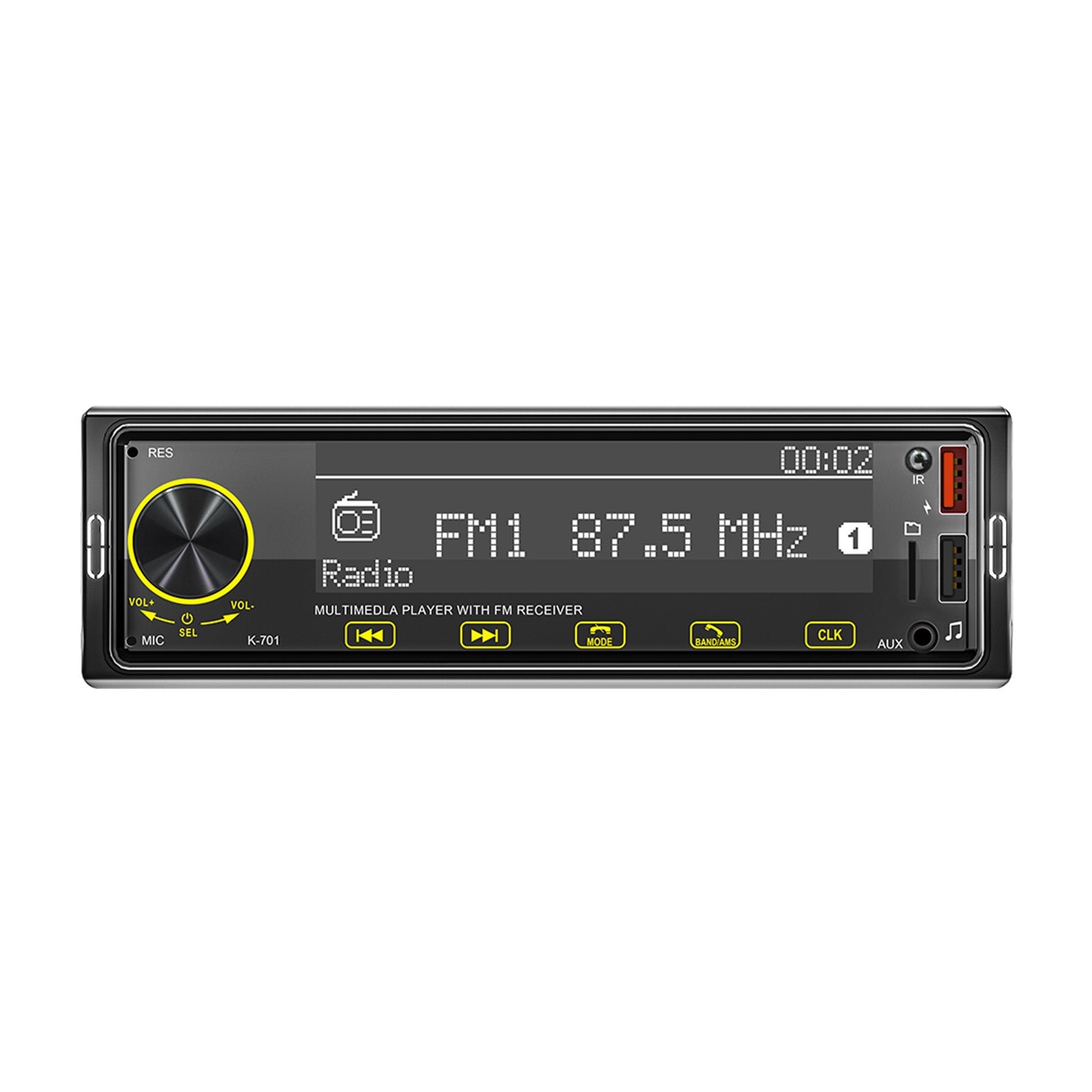 شاشة لمس 2.5D 1DIN راديو ستيريو بلوتوث FM مشغل MP3 للسيارة مع DAB