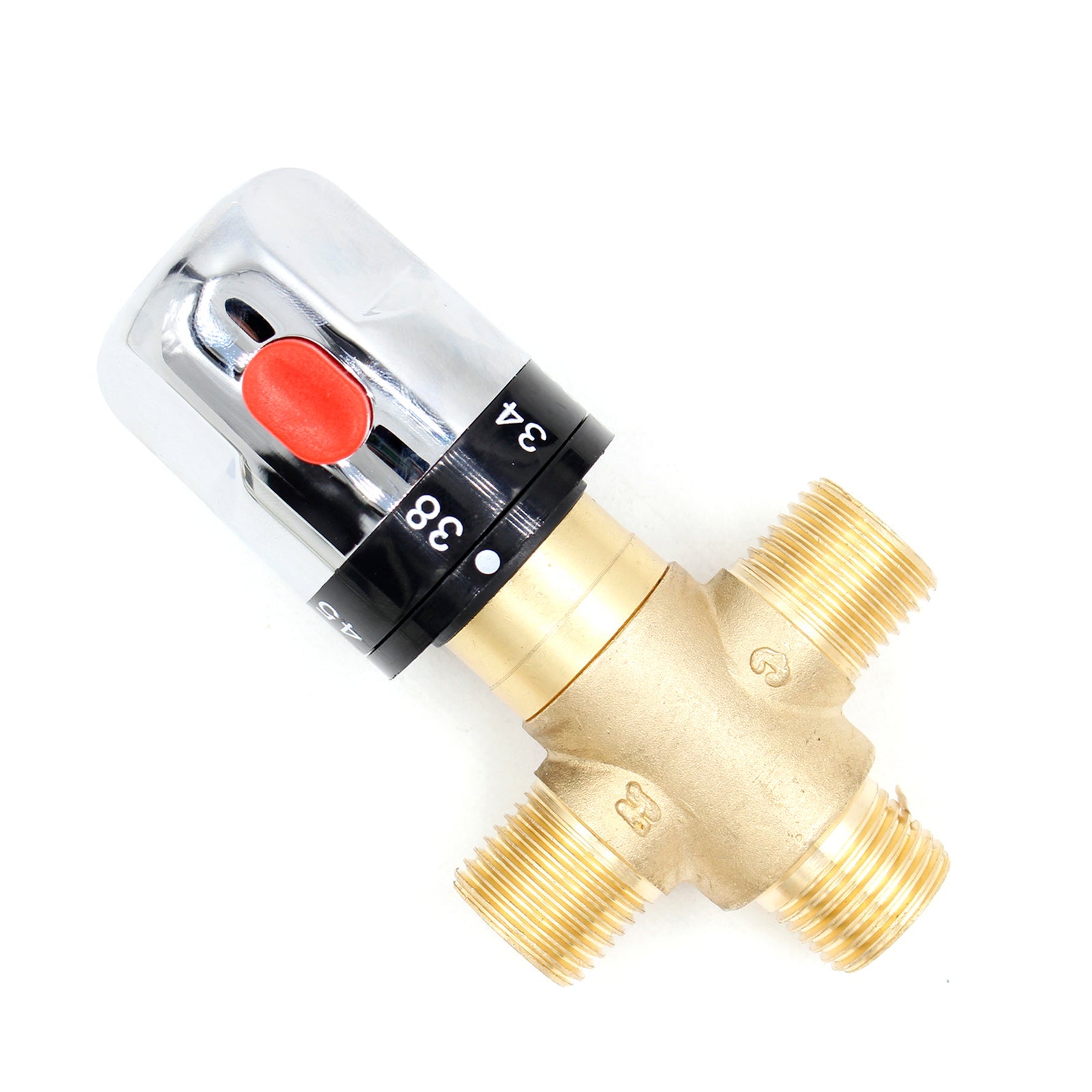 Brass Thermostatic Mixing Valve Bathroom Faucet Temperature Mixer Control Valve