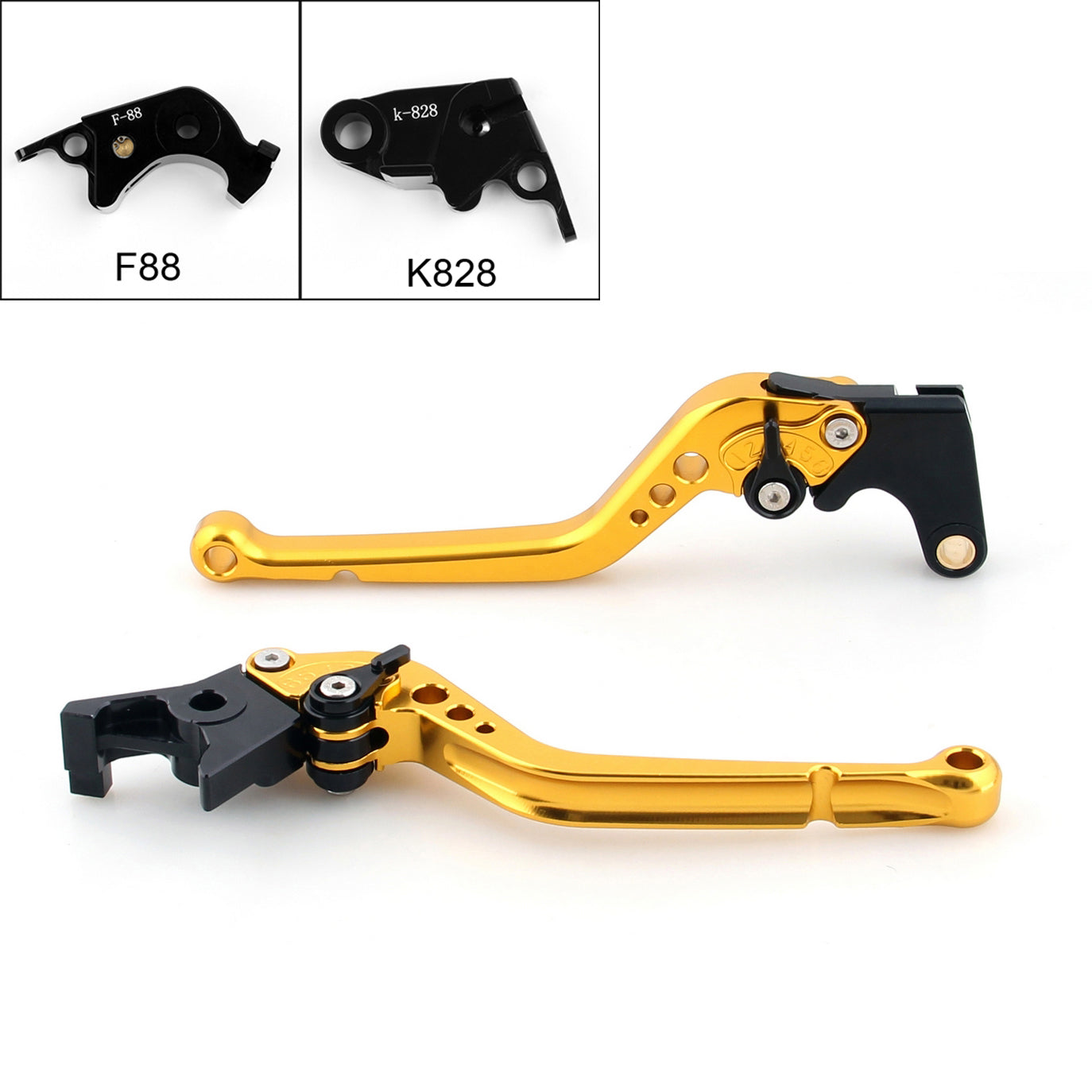 Long Brake Clutch Levers For Kawasaki ZX10R 2006-2014 ZX6R Z1000 2007-2014 Black Generic