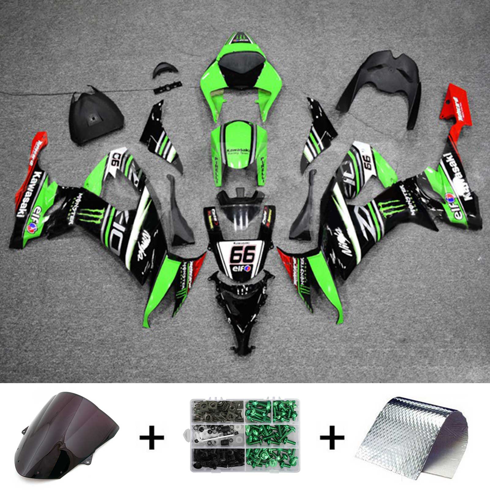 Kawasaki ZX10R 2008-2010 Fairing Kit Bodywork Plastic ABS