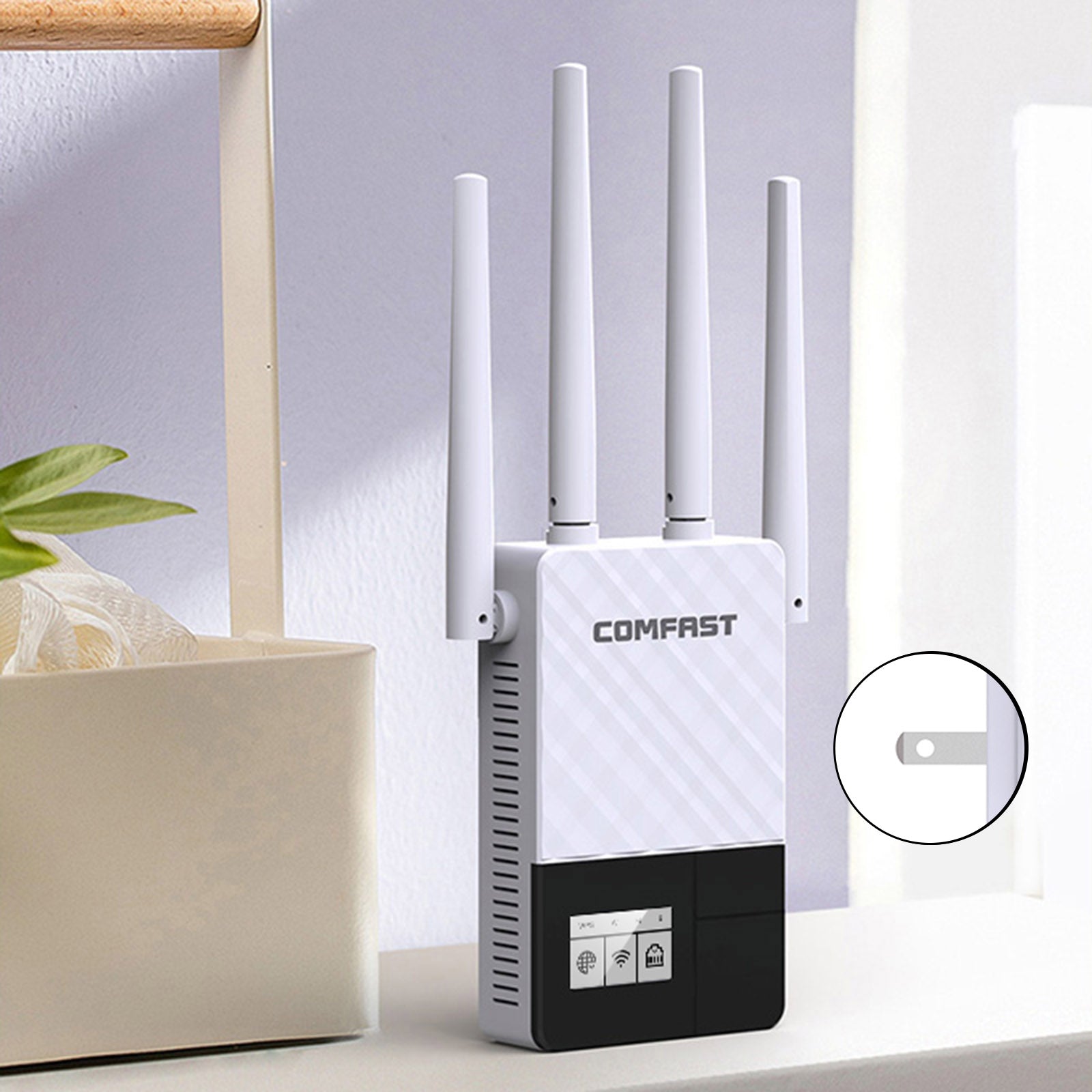 Dual Band 2.4G 5G WiFi Wireless Extender Signal Amplifier WiFi Booster 1200Mbps