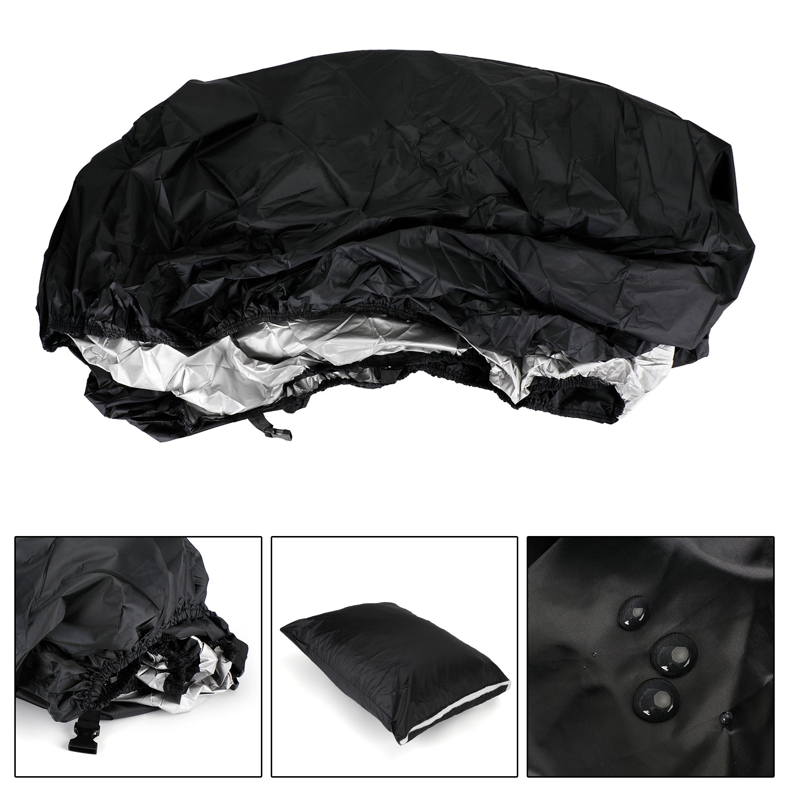 14-16 Ft Heavy Duty Waterproof Cover Black For V-Hull Trailerable Fishing Boat