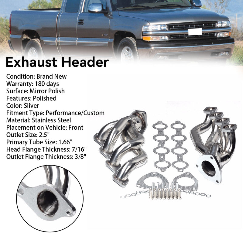 1999-2006 Chevrolet Silverado 1500 4.8L, 5.3L Manifold Headers
