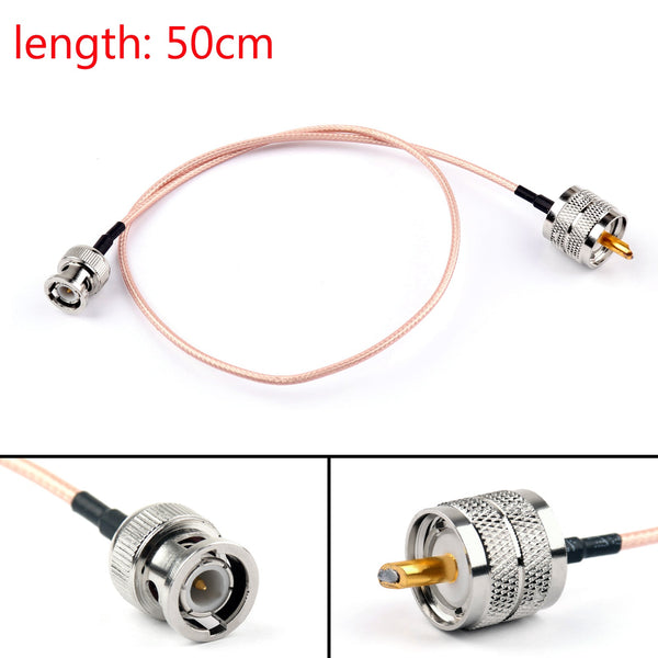 50cm RG316 Cable BNC Male Plug To PL259 UHF Male Crimp Jumper Pigtail 20in FPV