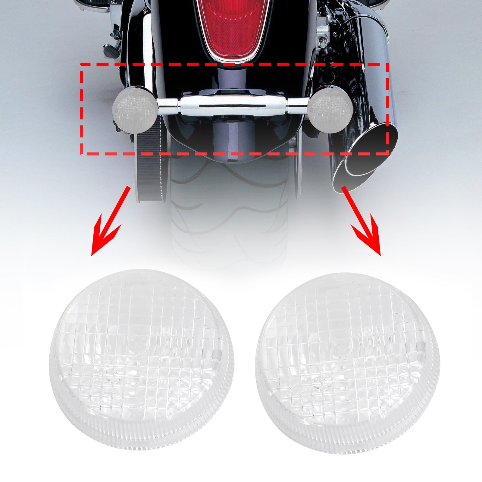 Turn Signal Light Lenses Cover For Honda Shadow Spirit VT750 Vulcan VN Generic