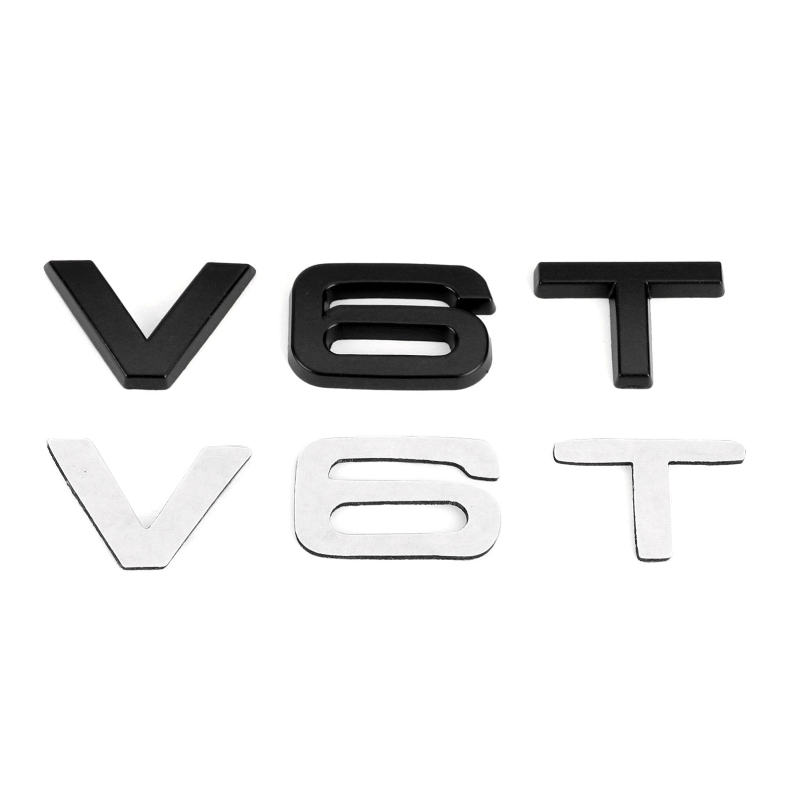 V6T Emblem Badge Fit For AUDI A1 A3 A4 A5 A6 A7 Q3 Q5 Q7 S6 S7 S8 S4 SQ5 Black Generic