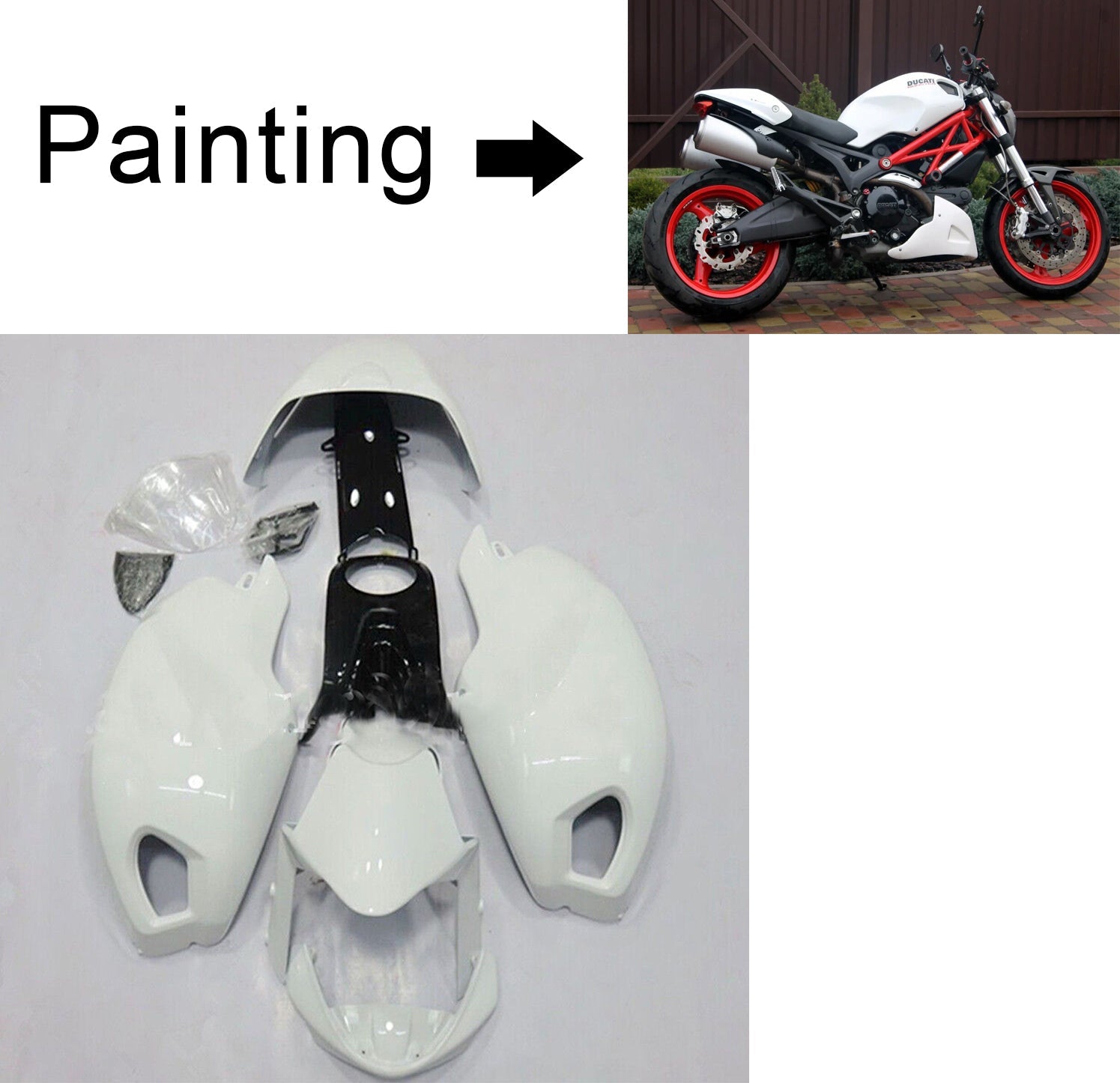 Ducati Monster 696 796 1100 S EVO all years Fairing Kit Bodywork