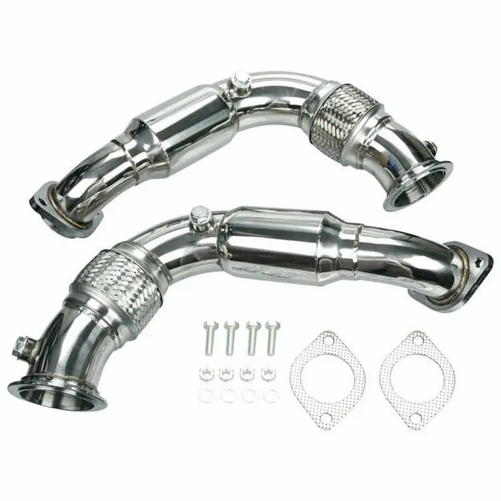 Exhaust Downpipe for 2008-2014 BMW X6/X5 550I 650I 750I B7 N63B44 4.4L V8 Twin Turbo