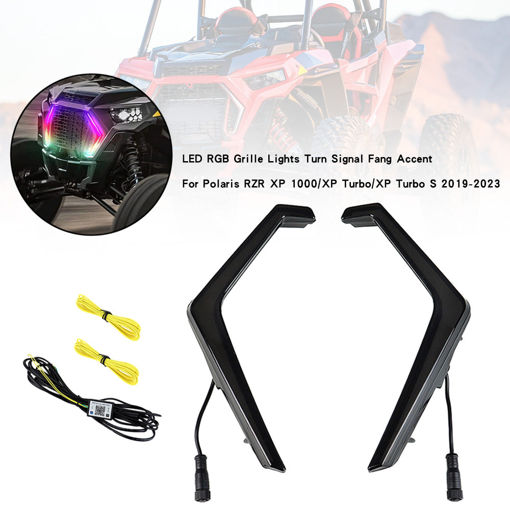 Polaris RZR XP 1000 Turbo 2019-2022 LED RGB مصبغة أضواء بدوره إشارة فانغ لهجة