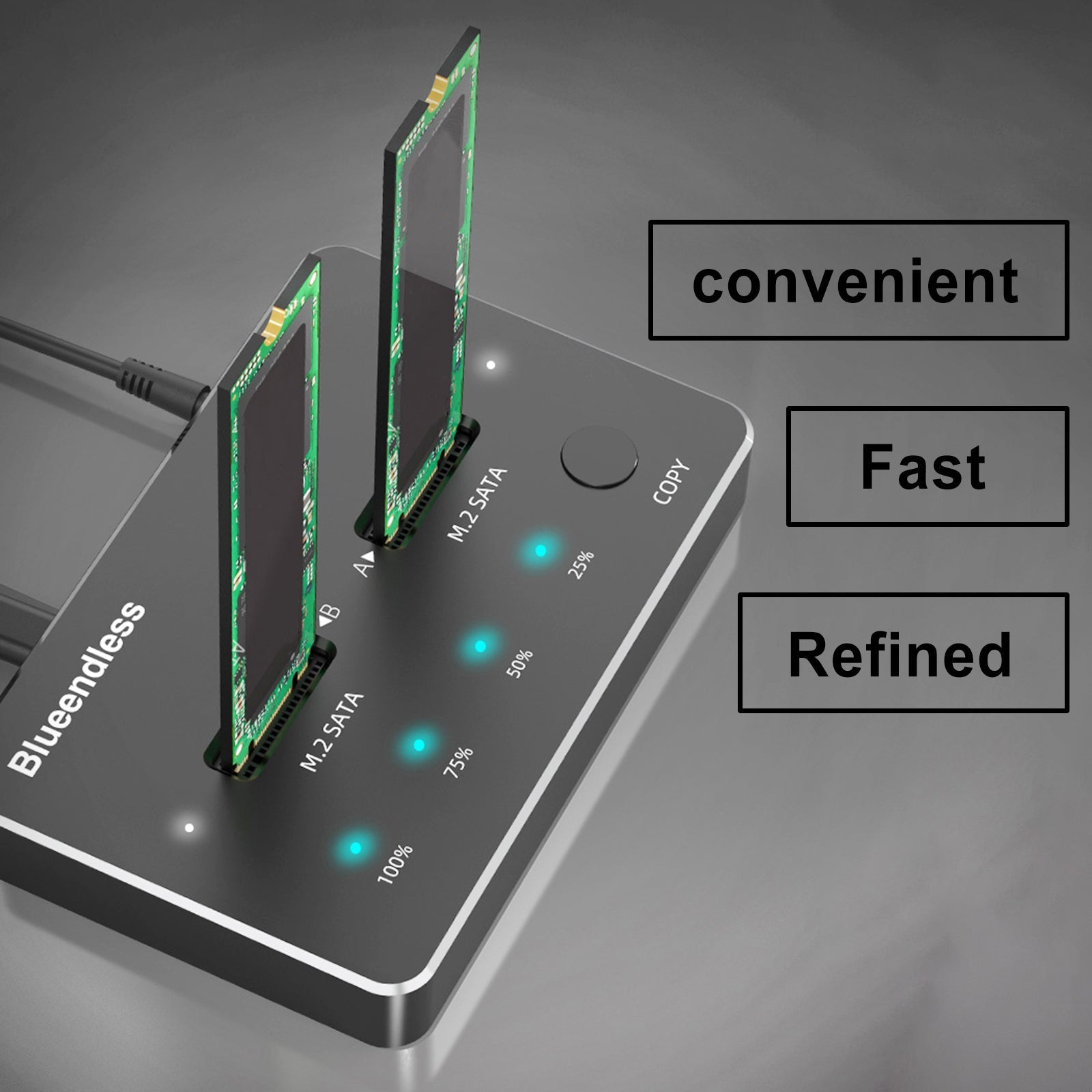 NVME SATA M.2 SSD محطة الإرساء الناسخ SSD حاوية محرك الحالة الصلبة للولايات المتحدة