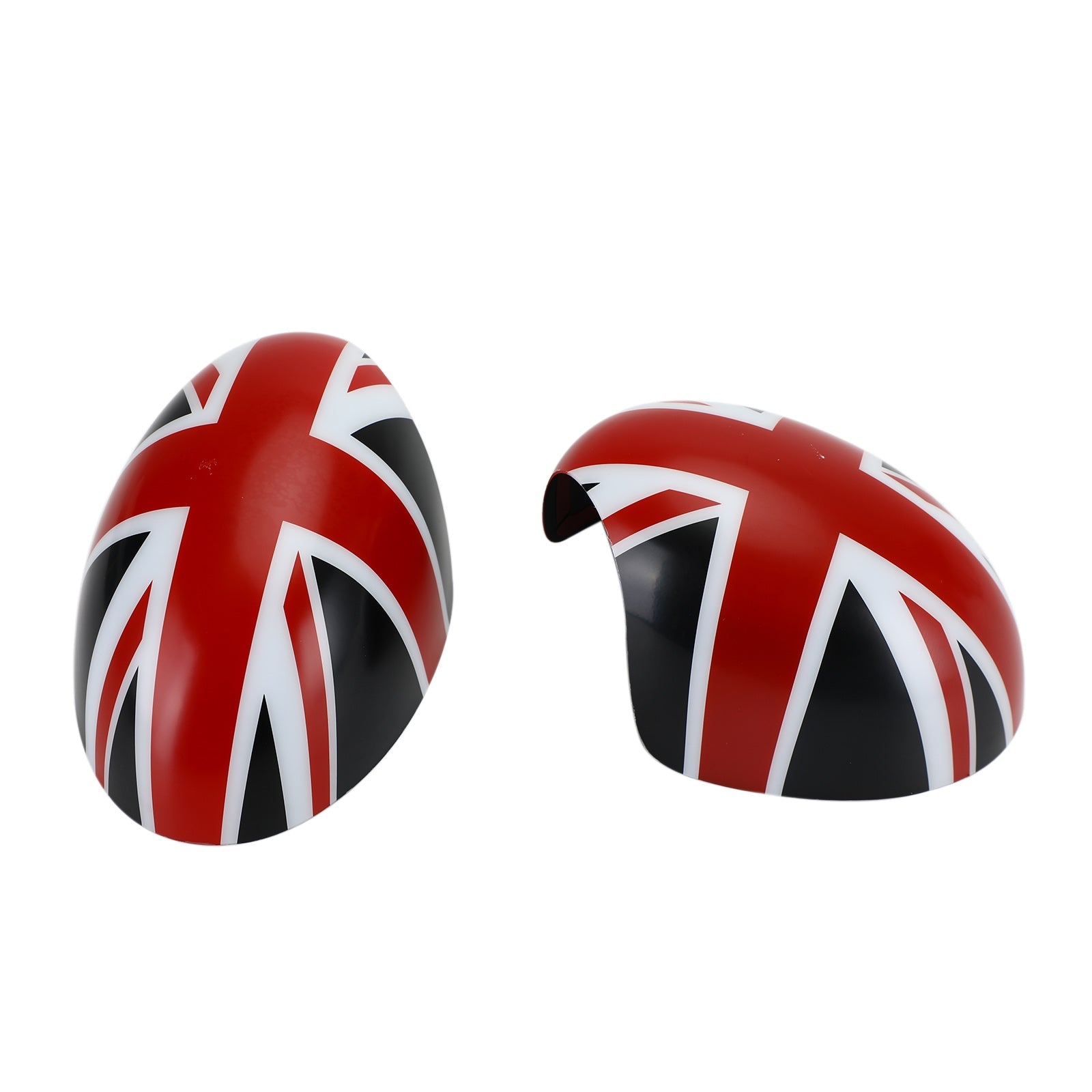 MINI Cooper R55 R56 R57 2 x  Union Jack UK Flag Mirror Covers Black/Red