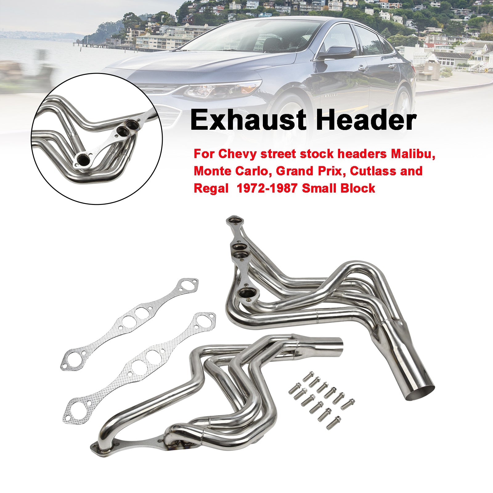 Chevrolet SBC V8 1970-1987 Stainless Steel Exhaust Manifold Header 267-400