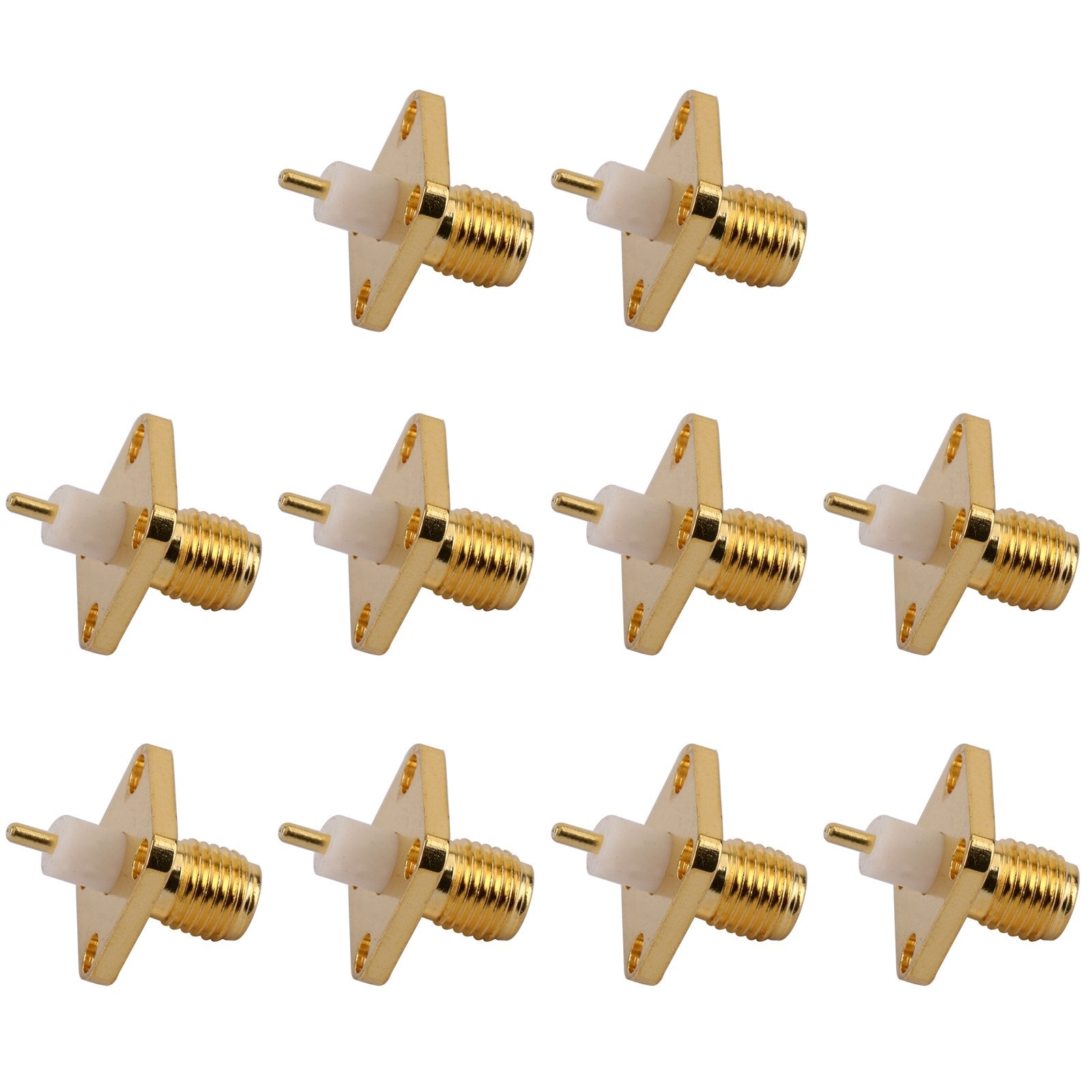 10x SMA Female Jack Chassis 4Hole Panel Mount Post Terminal RF Coax Connector 5mm