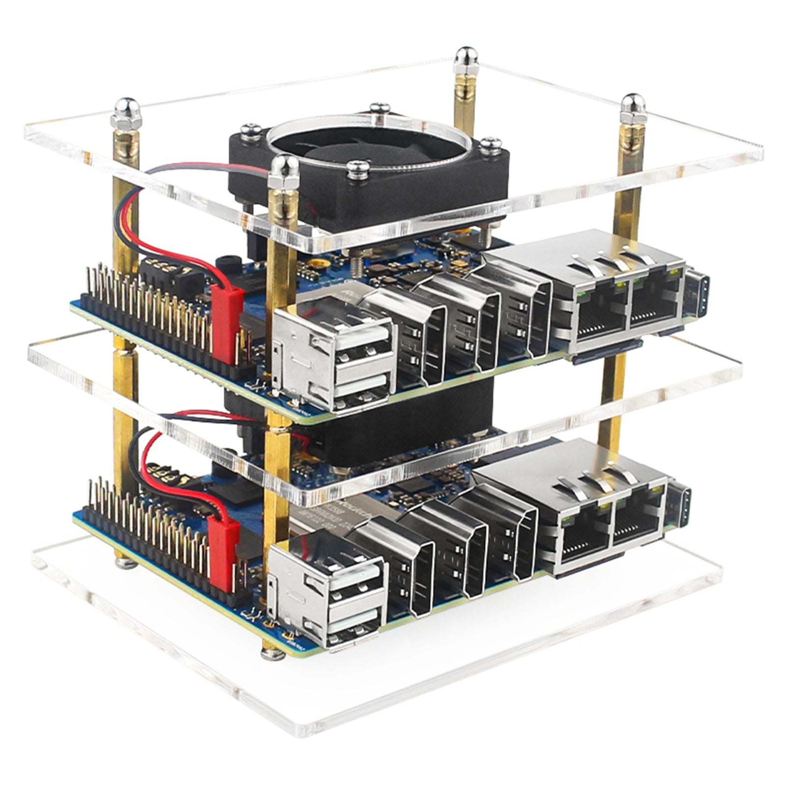 Orange Pi 5 Plus Orangepi Protective Shell Two-Layer Cluster Acrylic Shell