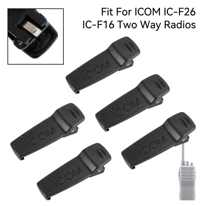 1X/5X Walkie Talkie comunicador de Radio bidireccional Clip de cinturón apto para IC-F26 IC-F16