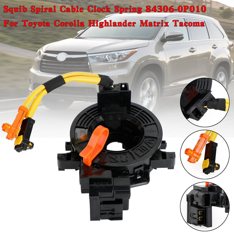 Resorte de reloj de cable espiral Squib 84306-0P010 para Toyota Corolla Highlander genérico