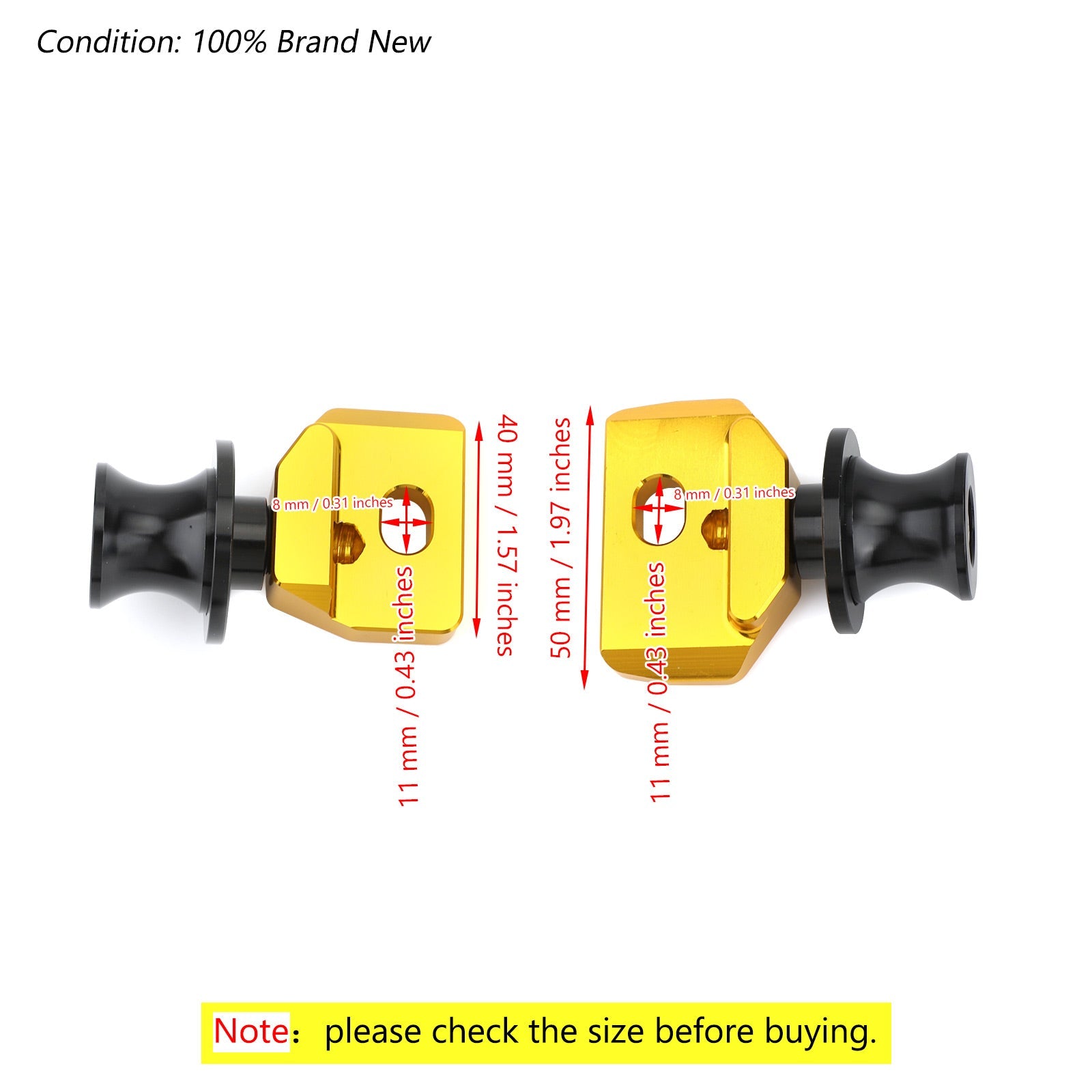 Honda CB650R CBR650R 2019-2020 CNC Chain Adjuster Block With Stand Spool