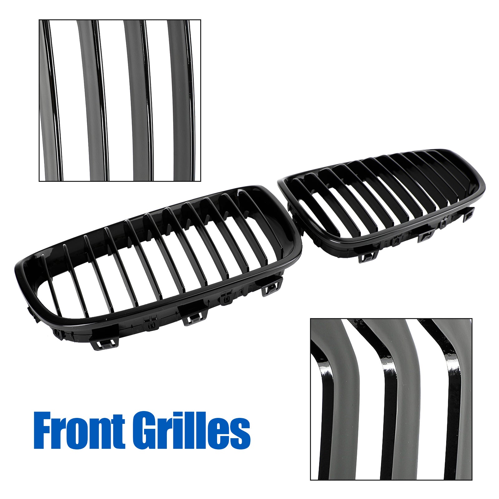 2012-2014 BMW 1 Series F20 F21 2PCS Front Bumper Kidney Grill Grille