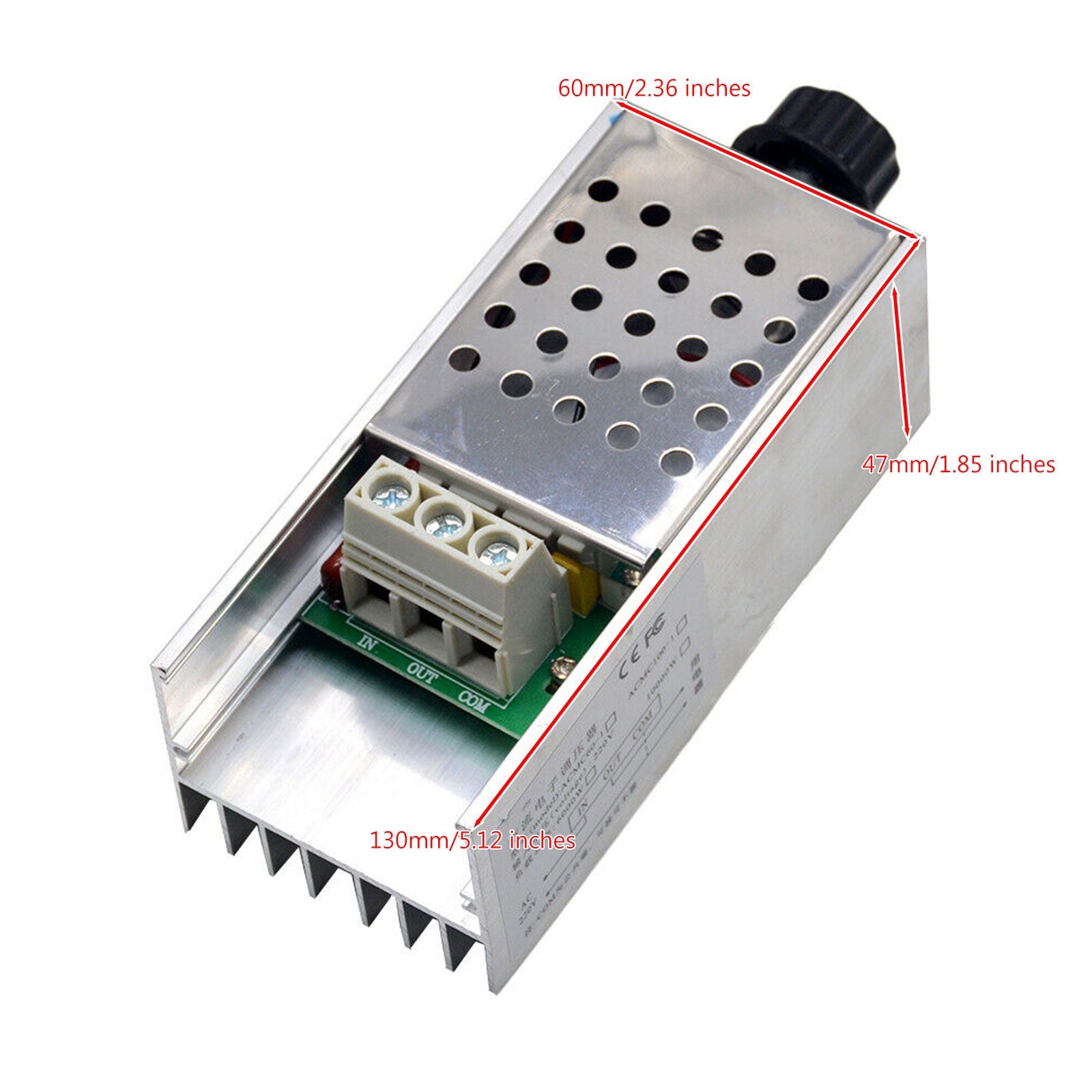 AC 110-220V 10000W SCR Controlador de velocidad del motor Volt Regulador Dimmer Termostato