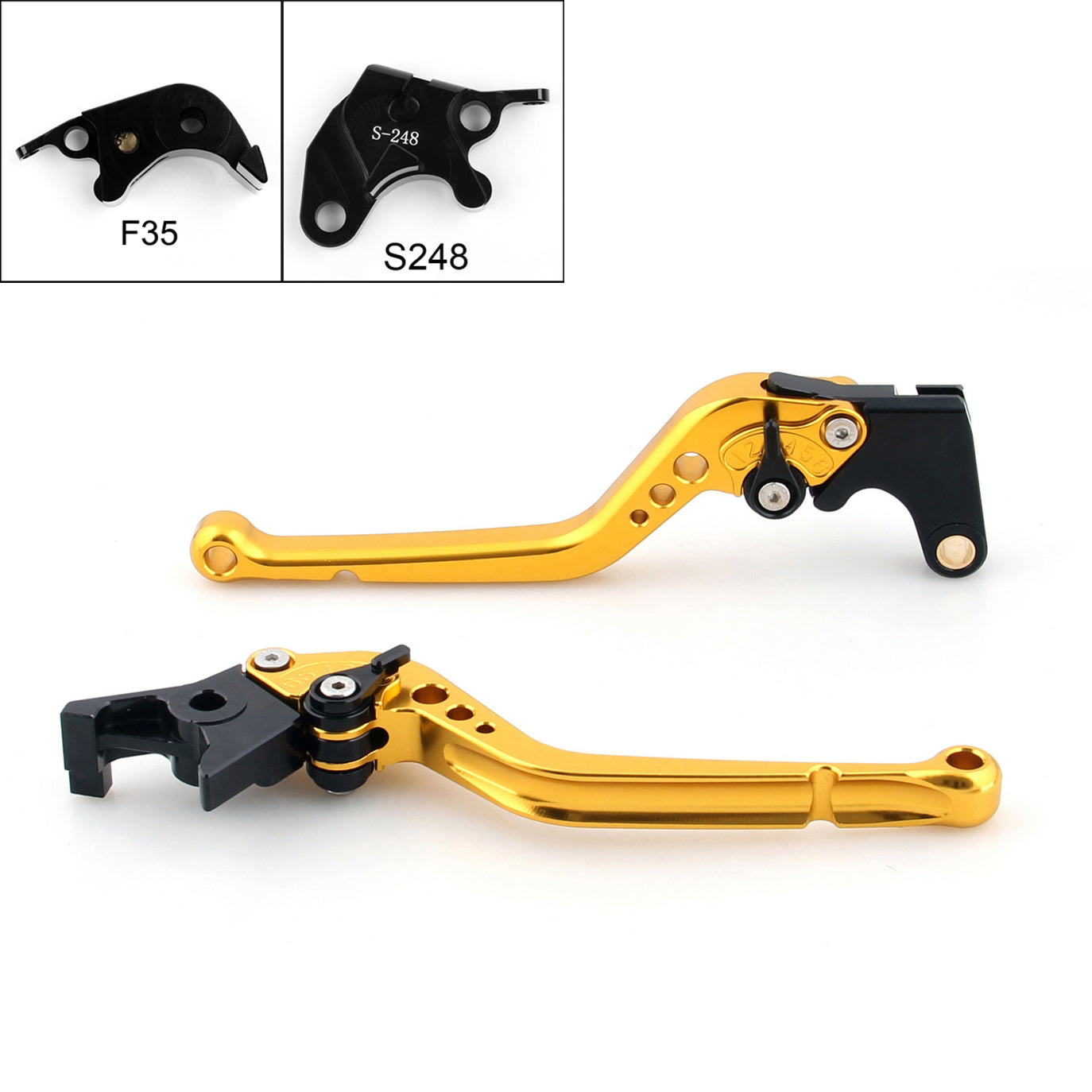 Long Brake Clutch Levers For Suzuki GSXR600 GSXR750 GSXR 750 04-05 Black Generic