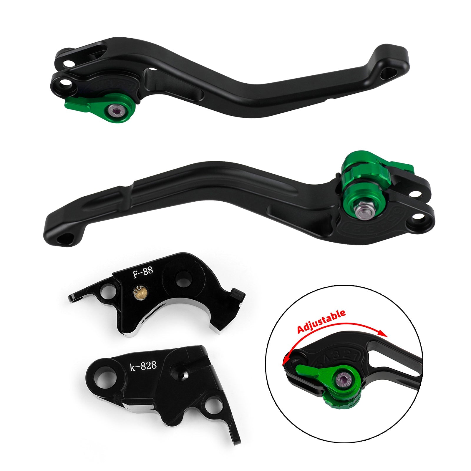 Palanca de freno de embrague corto para Kawasaki Z750R Z1000 ZX10R ZX6R/636