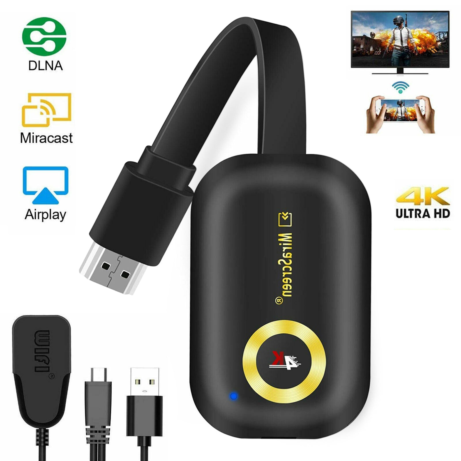 G9 True 4K TV Stick TV Streamer Display HDM WiFi Wireless Dongle Receiver