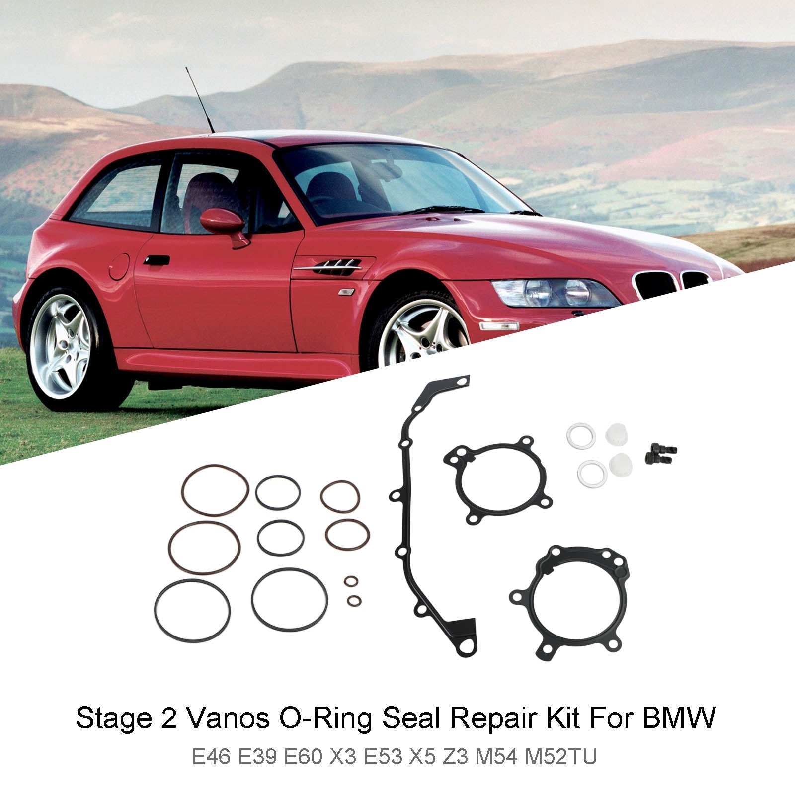 المرحلة 2 فانوس O-حلقة طقم تصليح الختم لسيارات BMW E46 E39 E60 X3 E53 X5 Z3 M54 M52TU عام