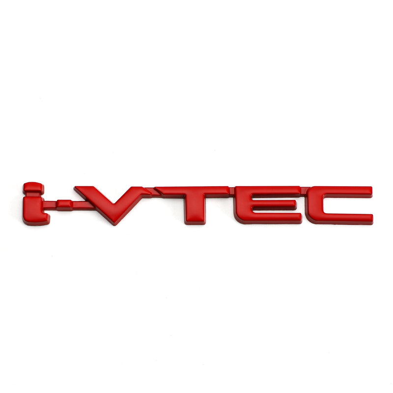 ملصقات معدنية ثلاثية الأبعاد i-VTEC لصندوق السيارة الخلفي Turbo Fender شعار شارة ملصقات فضية عامة