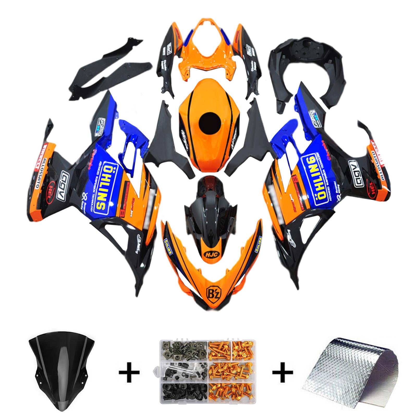 Amotopart Kawasaki EX400 Ninja400 2018-2024 Fairing Kit Bodywork Plastic ABS