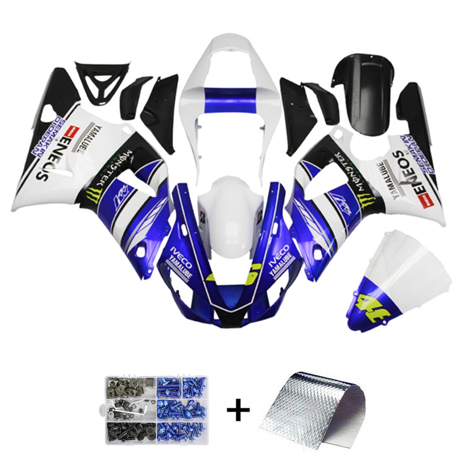 Yamaha YZF 1000 R1 1998-1999 Fairing Kit Bodywork Plastic ABS