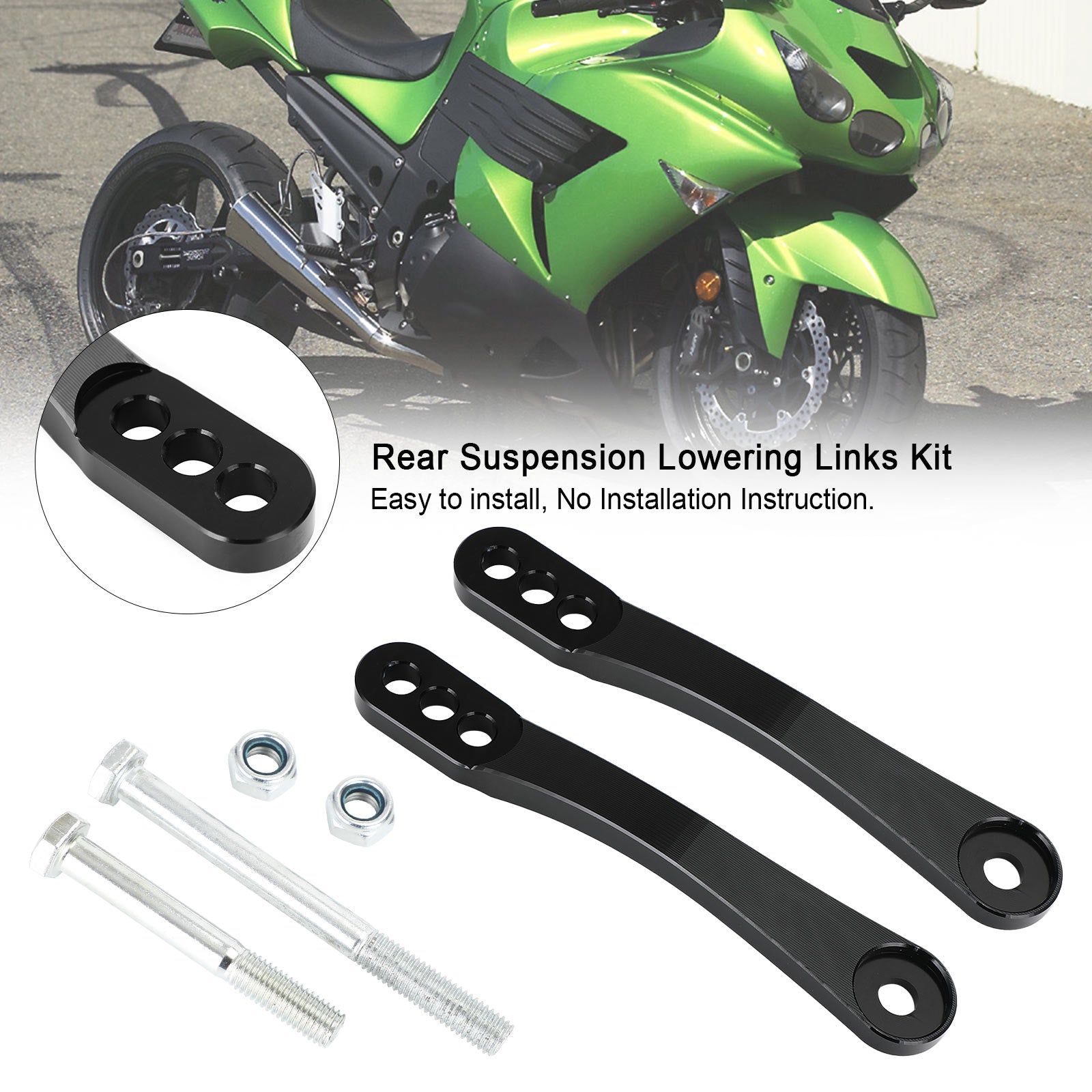 طقم وصلات خفض التعليق الخلفي لـ KAWASAKI ZX-14R NINJA 2006-2020 ZZR 1400 Generic