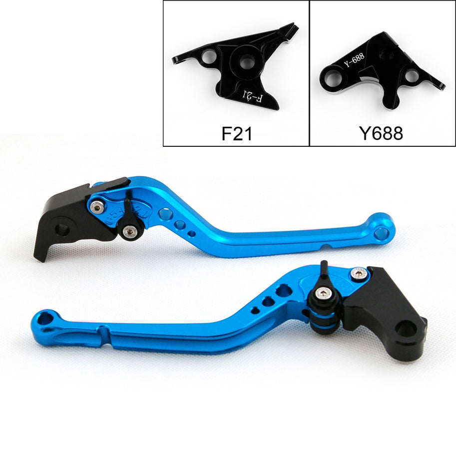 Long Brake Clutch Levers For Yamaha YZF 1000 R1 1999-2001 Black Generic