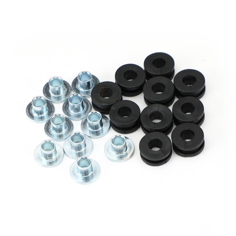 NEW 10Pcs M6 Motorcycle Side Panel Rubbers / Grommets Bolt Kit Fit for Kawasaki