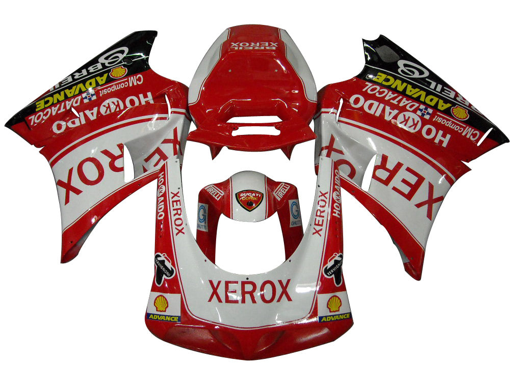 Fairings for 1996-2002 Ducati 996 Red White Xerox  Generic