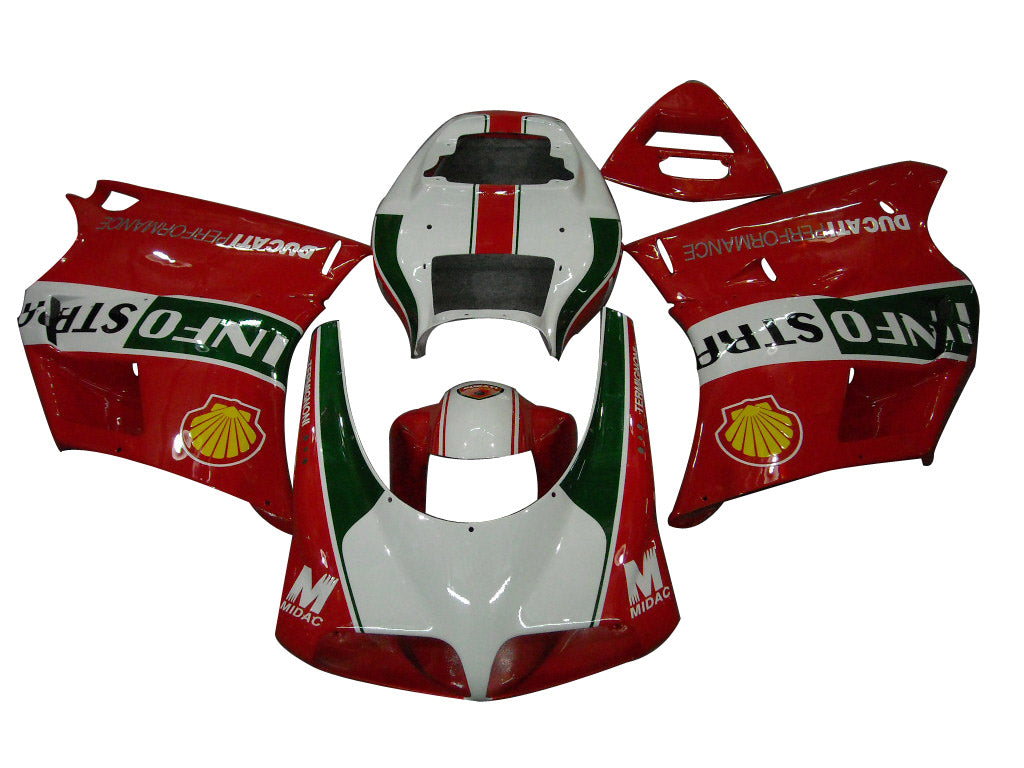 Fairings for 1996-2002 Ducati 996 Red White Infostrada  Generic