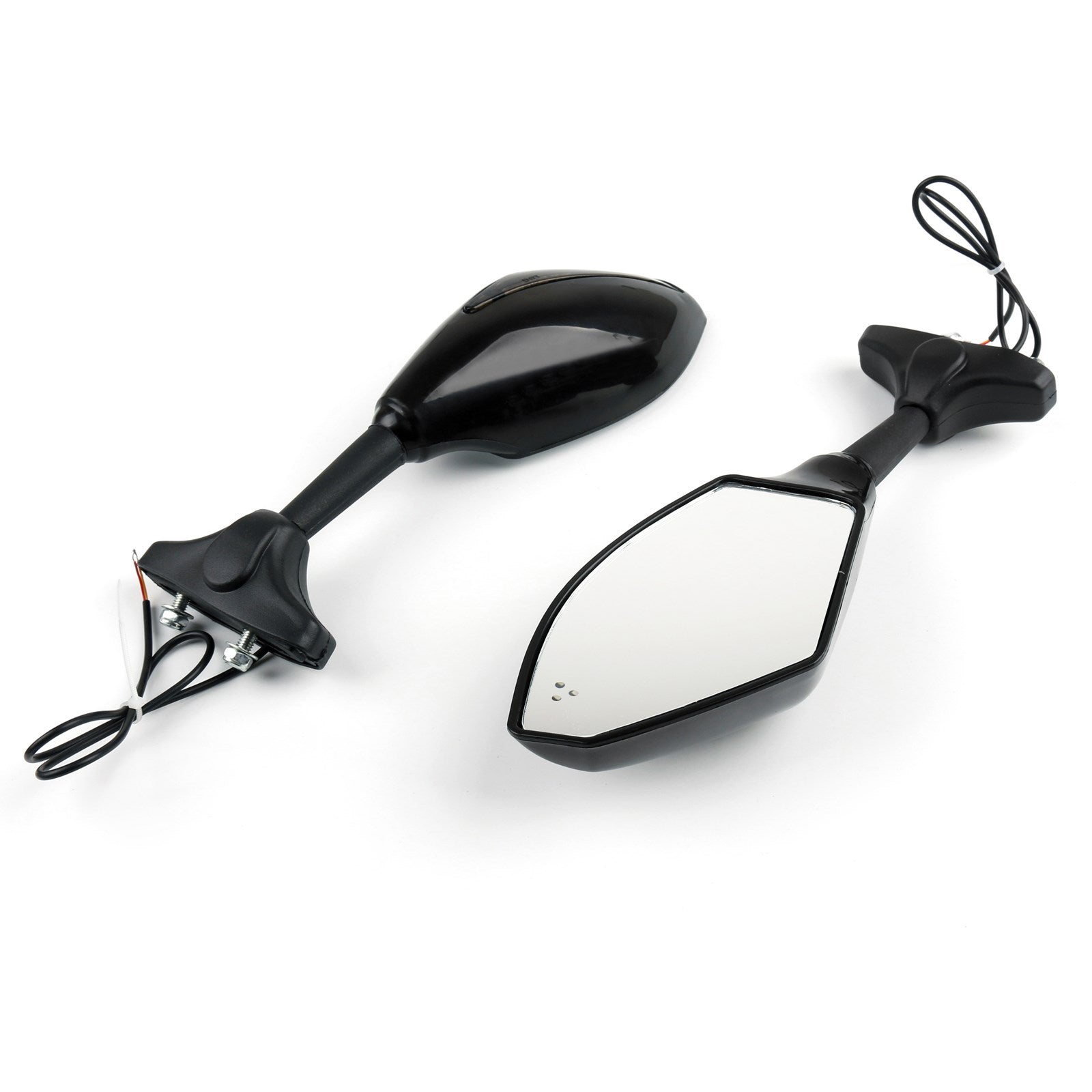 YAMAHA YZF R6 R6S FZ1 FZ6 FAZER FZ8S FJR1300 XJ6 FZR600 Pair LED Mirrors Generic