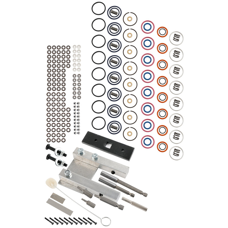 Injector Rebuild Kit Fit 7.3L Power Stroke 94-03 W/Vice Clamp And Tools Spring